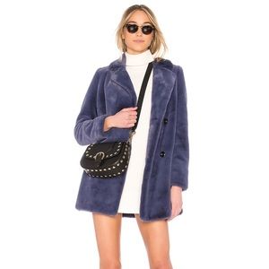 NWT - REVOLVE - EAVES | MIA COAT IN BLUE STEEL